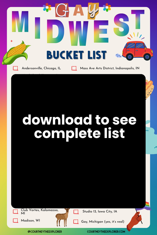 Midwest Gay Bucket List (printable download)