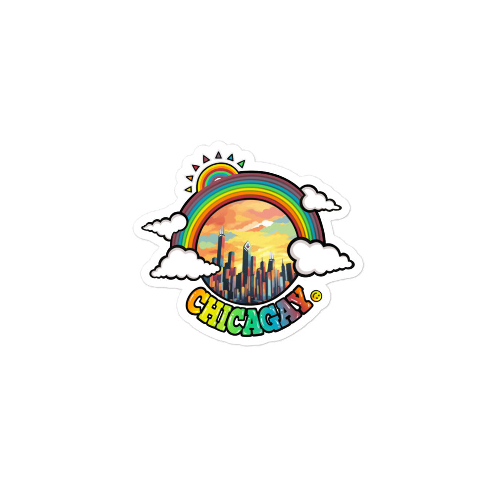 Chicagay Skyline Sticker